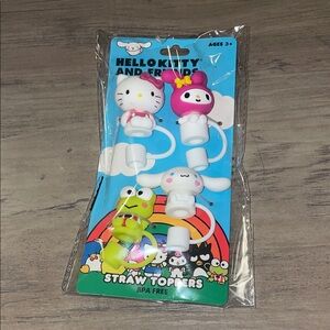 🎄 Hello Kitty & Friends Straw Toppers Set • Sanrio Drinkware Accessories